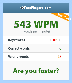 Aurorians' typing speed 109_543_0_0_104_0_98