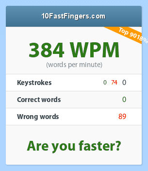 Typing test. Test your skills here! 77_384_0_0_74_0_89