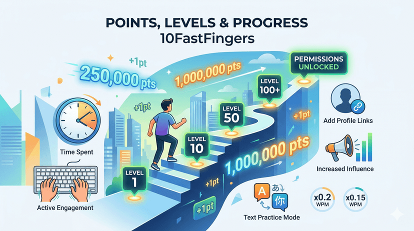 Points, Levels & Progress - Typing Blog