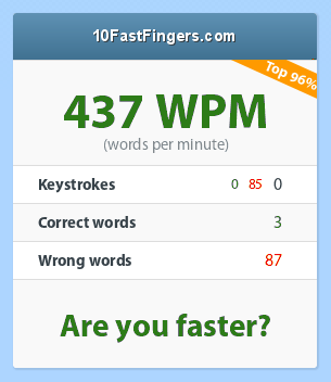 10fastfingers test